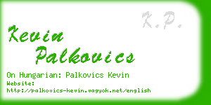 kevin palkovics business card